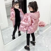 2022 New style of winter cotton-padded clothes for girls: Stylish and casual cotton-padded clothes for little girls, thickened Korean version for big kids to wear outside in winter details Picture